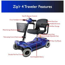 Load image into Gallery viewer, Zip'r 4 Traveler Mobility Scooter
