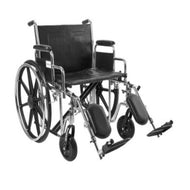 McKesson Dual Axle Bariatric Swing Away Legrest Wheelchair #106528