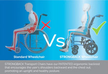 Load image into Gallery viewer, Strongback Excursion 12 Ergonomic Transport Wheelchair