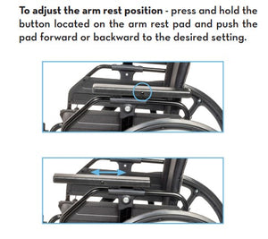 Drive Viper Plus GT Wheelchair with Universal Armrests