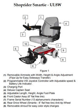 Load image into Gallery viewer, Shoprider Smartie Power Wheelchair - UL8W