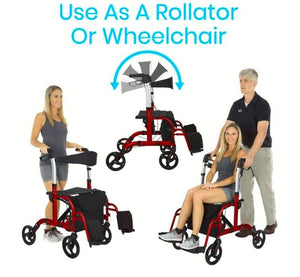 Vive Health Wheelchair Rollator - MOB1018